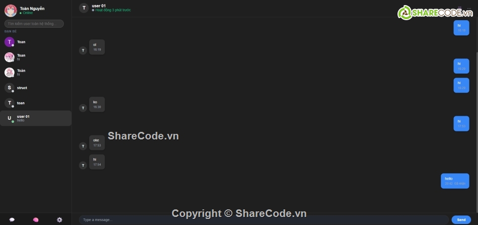 chat,call,realtime,website,nodejs,reactjs